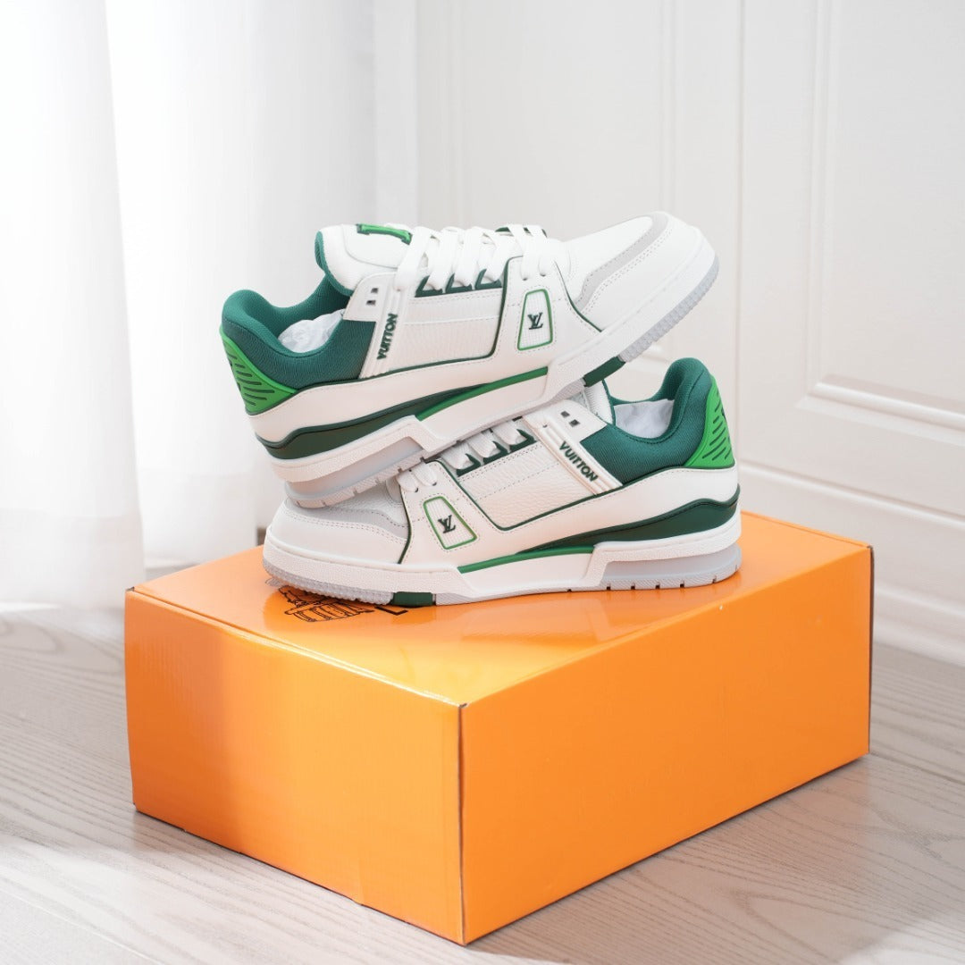 LV TRAINER WHITE & GREEN